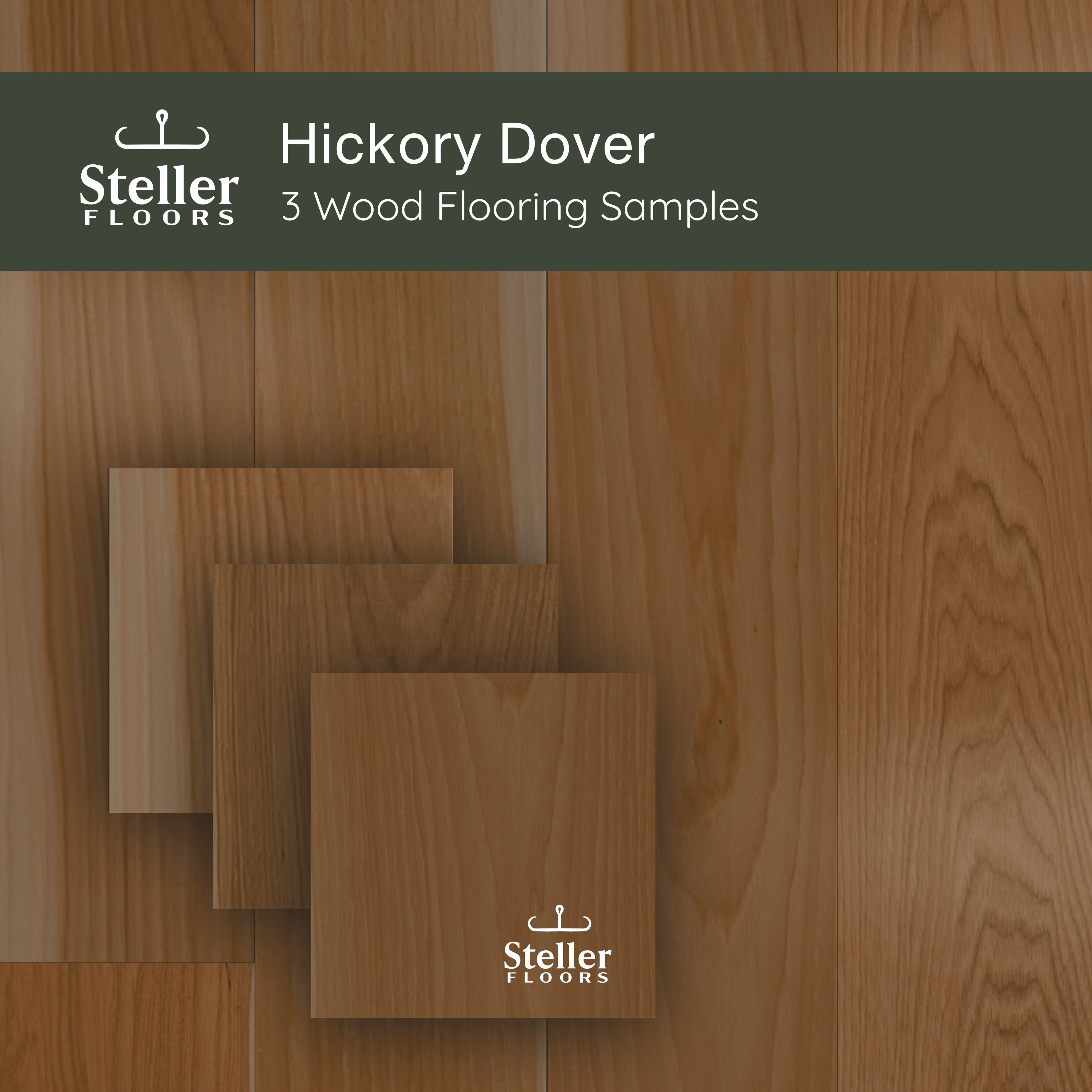 Hickory Dover by Steller Floors - Sample 3-Pack - Includes Clips & Free Shipping