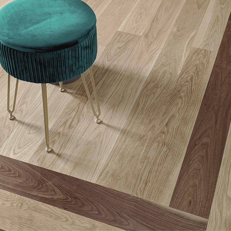 A Steller Floor with and easy to install picture frame border