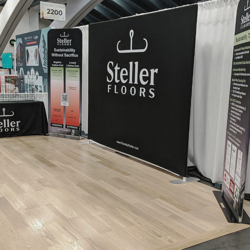 Real Solid wood floors - easy for use and re-use at tradeshows and expos