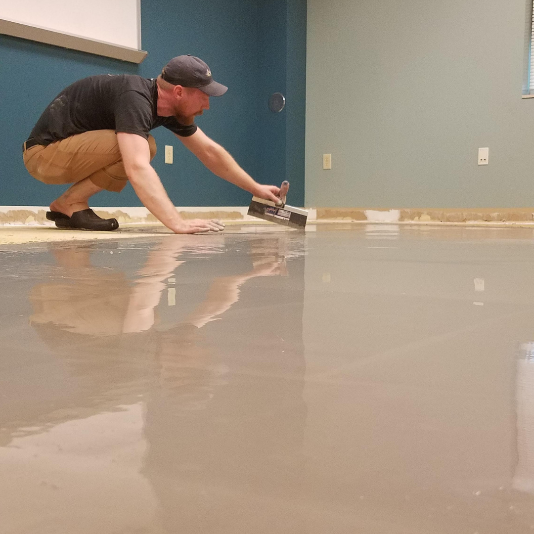 Steller Team Members know how to level subfloors