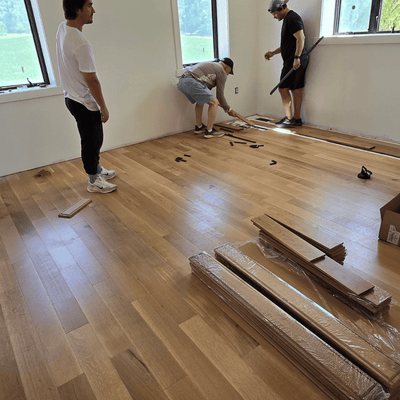 Steller Floating Solid Wood Floors in New Build Residential - White Oak Bayfield - Easy Install