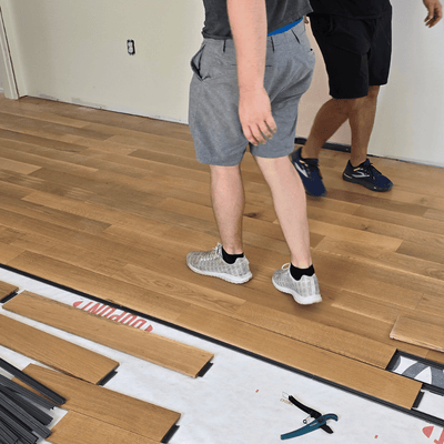 Steller Floating Solid Wood Floors in New Build Residential - White Oak Bayfield - Easy Install