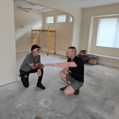 Professional Remodel with Steller Floors - Real Solid Wood that Floats over Concrete Subfloor in Florida