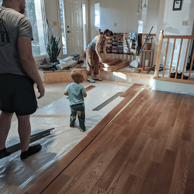 Steller Floating Solid Wood Floors in DIY Renovations - Custom Ash (Discontinued)