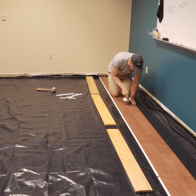 Steller Floors Commercial Office - Conference Room - Custom Maple - No Certification Required