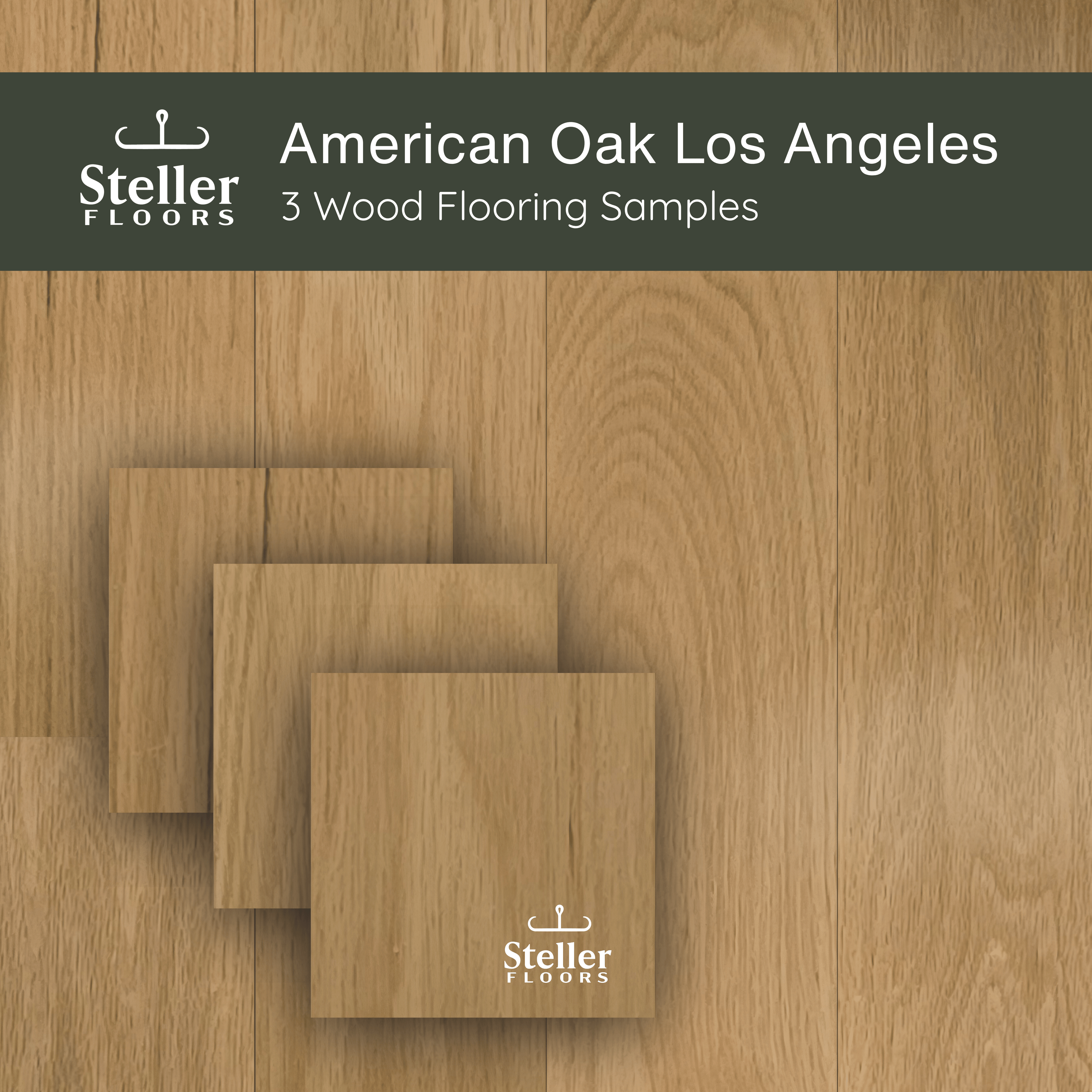 American Oak Los Angeles by Steller Floors - Sample 3-Pack - Includes Clips & Free Shipping