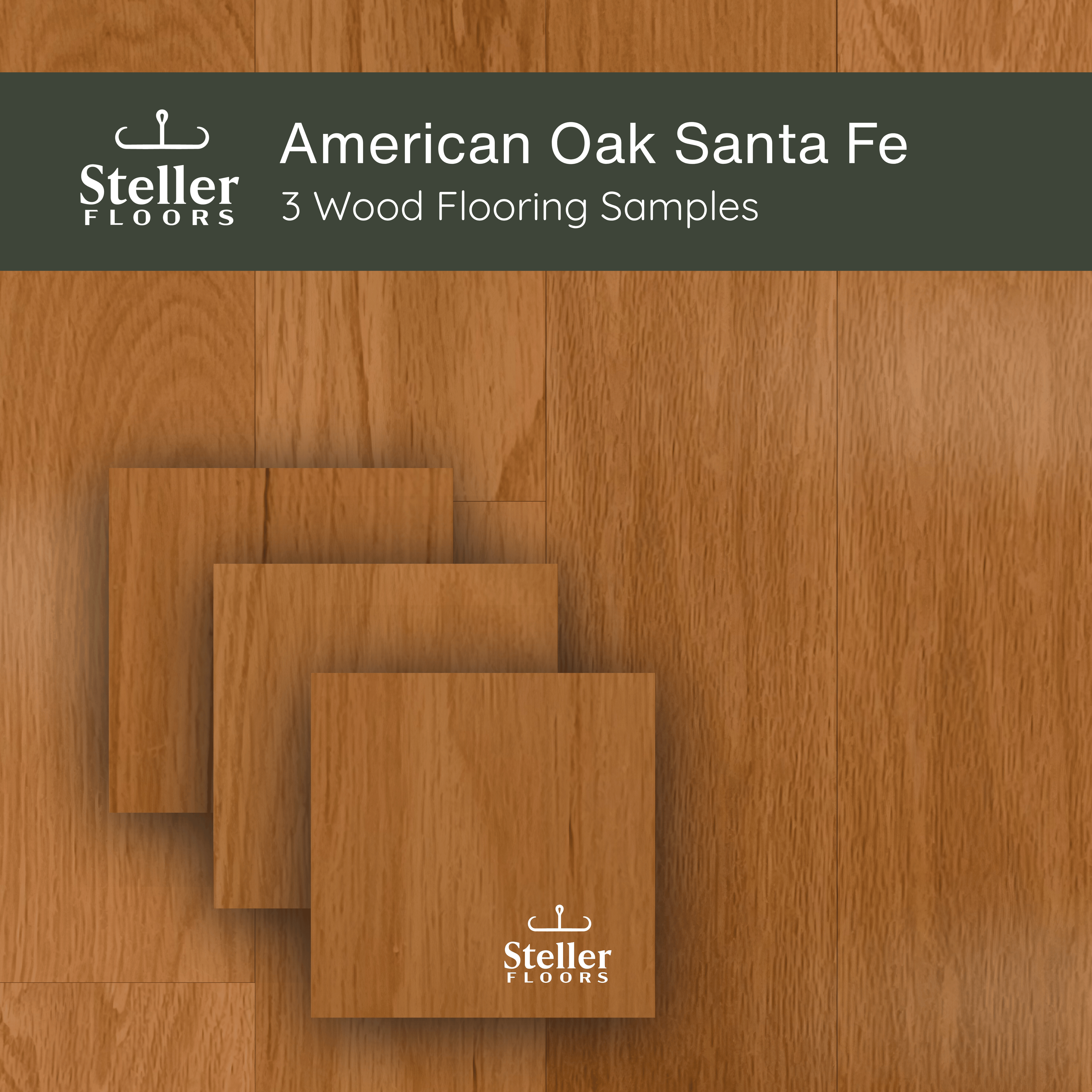 American Oak Santa Fe by Steller Floors - Sample 3-Pack - Includes Clips & Free Shipping