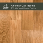 American Oak Tacoma by Steller Floors - 3/4" Solid Wood Floating System & Free Shipping