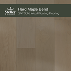 Hard Maple Bend by Steller Floors - 3/4" Solid Wood Floating System & Free Shipping