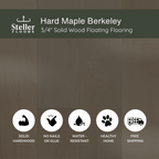 Hard Maple Berkeley by Steller Floors - 3/4" Solid Wood Floating System & Free Shipping