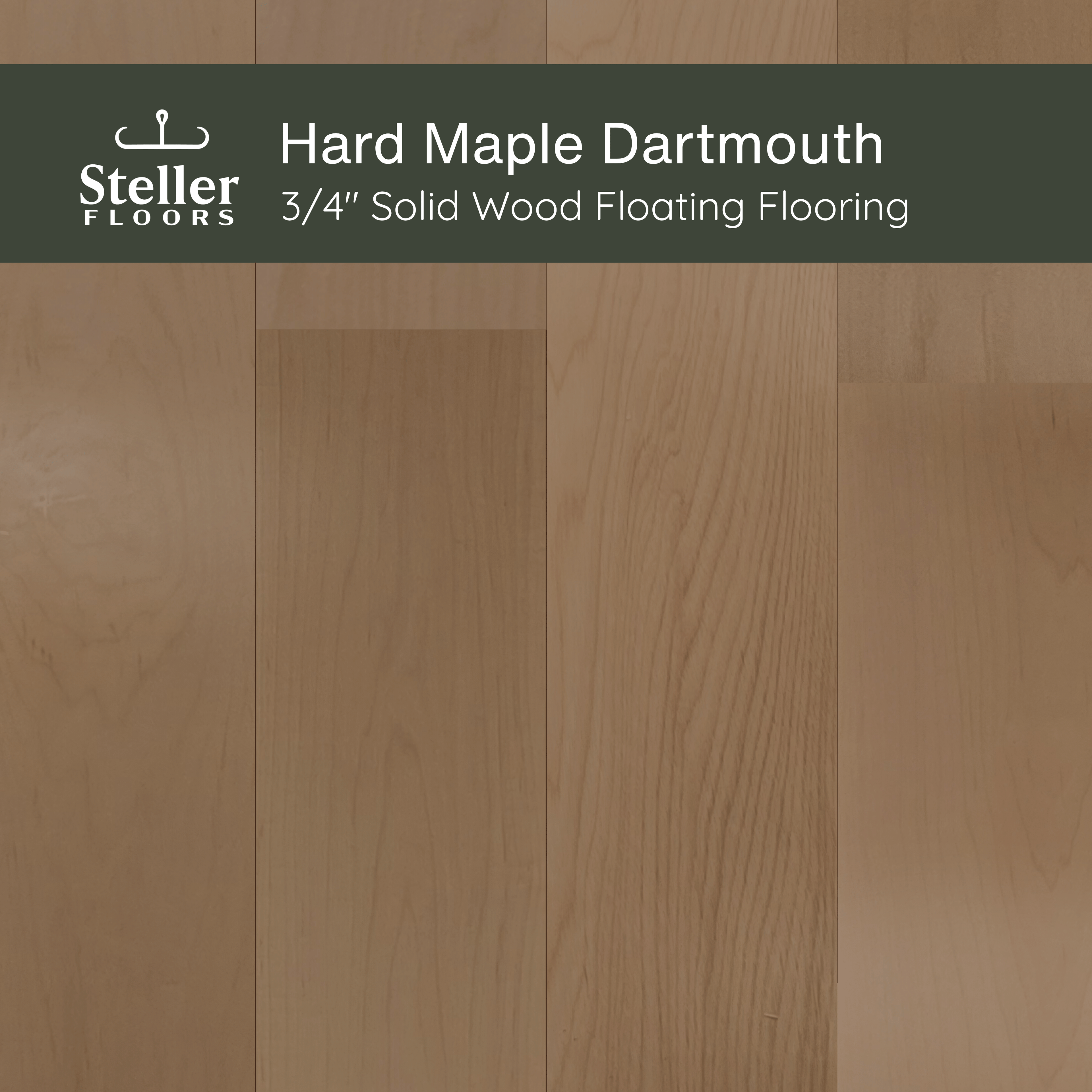Hard Maple Dartmouth by Steller Floors - 3/4" Solid Wood Floating System & Free Shipping