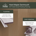 Hard Maple Dartmouth by Steller Floors - 3/4" Solid Wood Floating System & Free Shipping