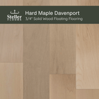 Hard Maple Davenport by Steller Floors - 3/4" Solid Wood Floating System & Free Shipping