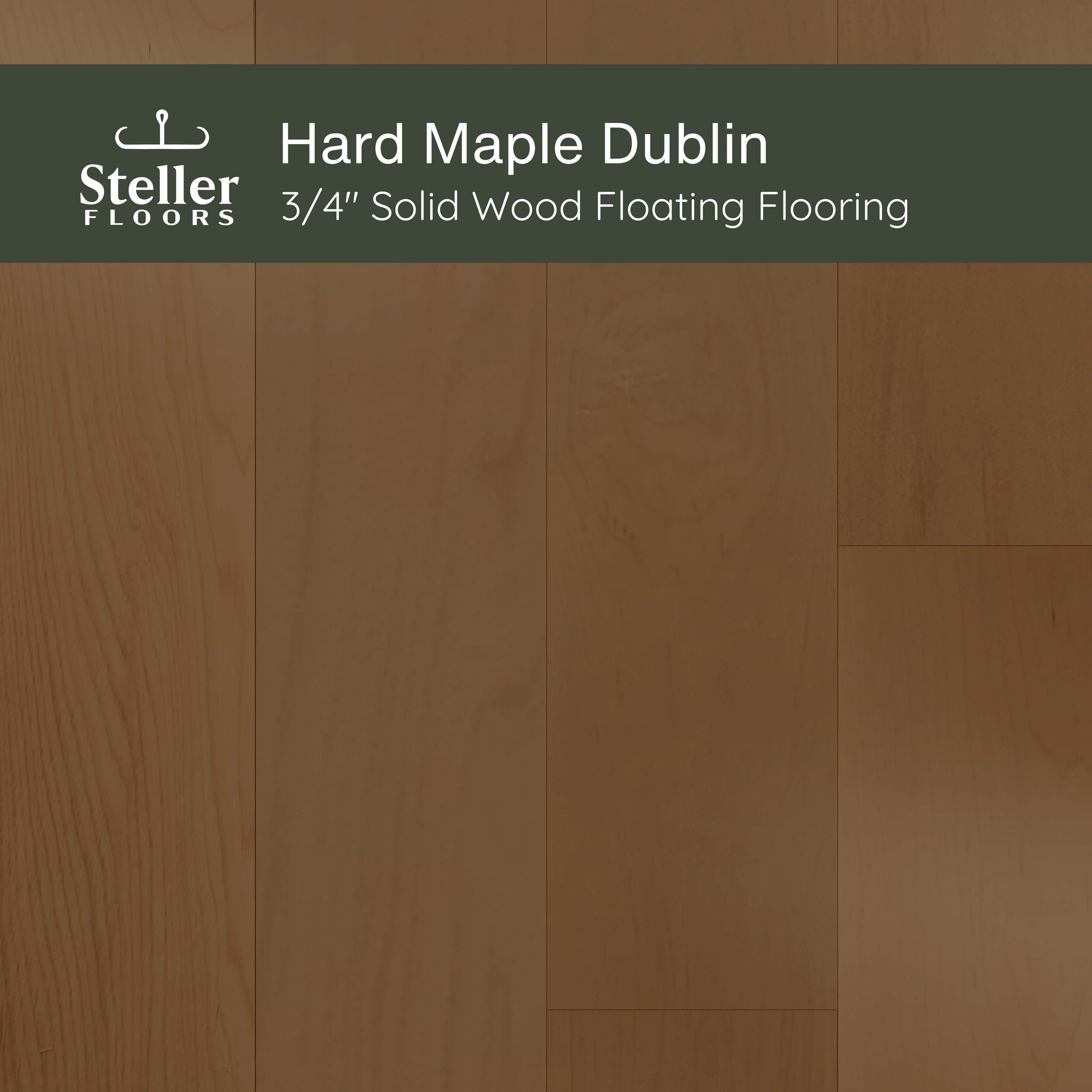 Hard Maple Dublin by Steller Floors - 3/4" Solid Wood Floating System & Free Shipping