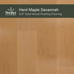Hard Maple Savannah by Steller Floors - 3/4" Solid Wood Floating System & Free Shipping