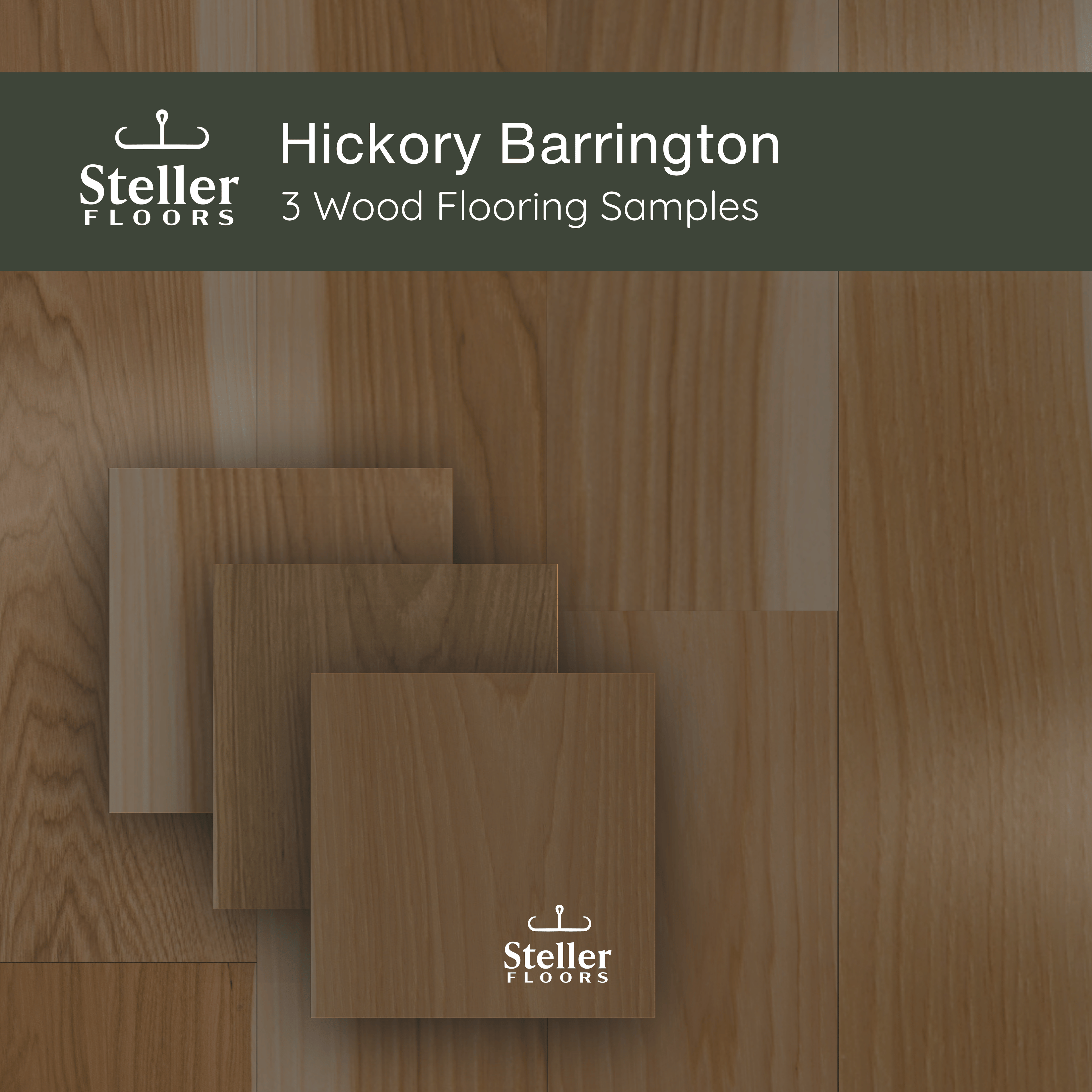 Hickory Barrington by Steller Floors - Sample 3-Pack - Includes Clips & Free Shipping