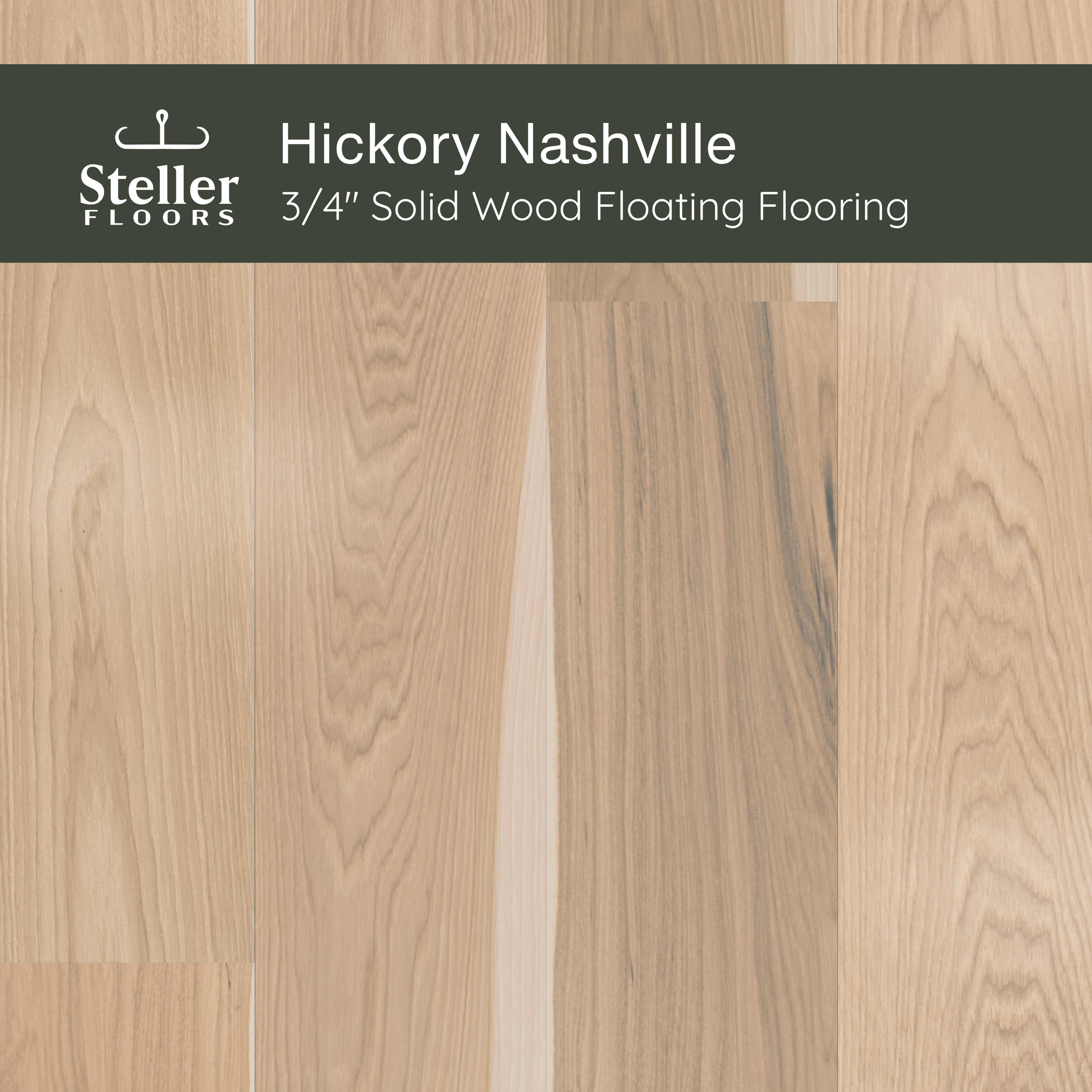 Hickory Nashville by Steller Floors - Sample 3-Pack - Includes Clips & Free Shipping
