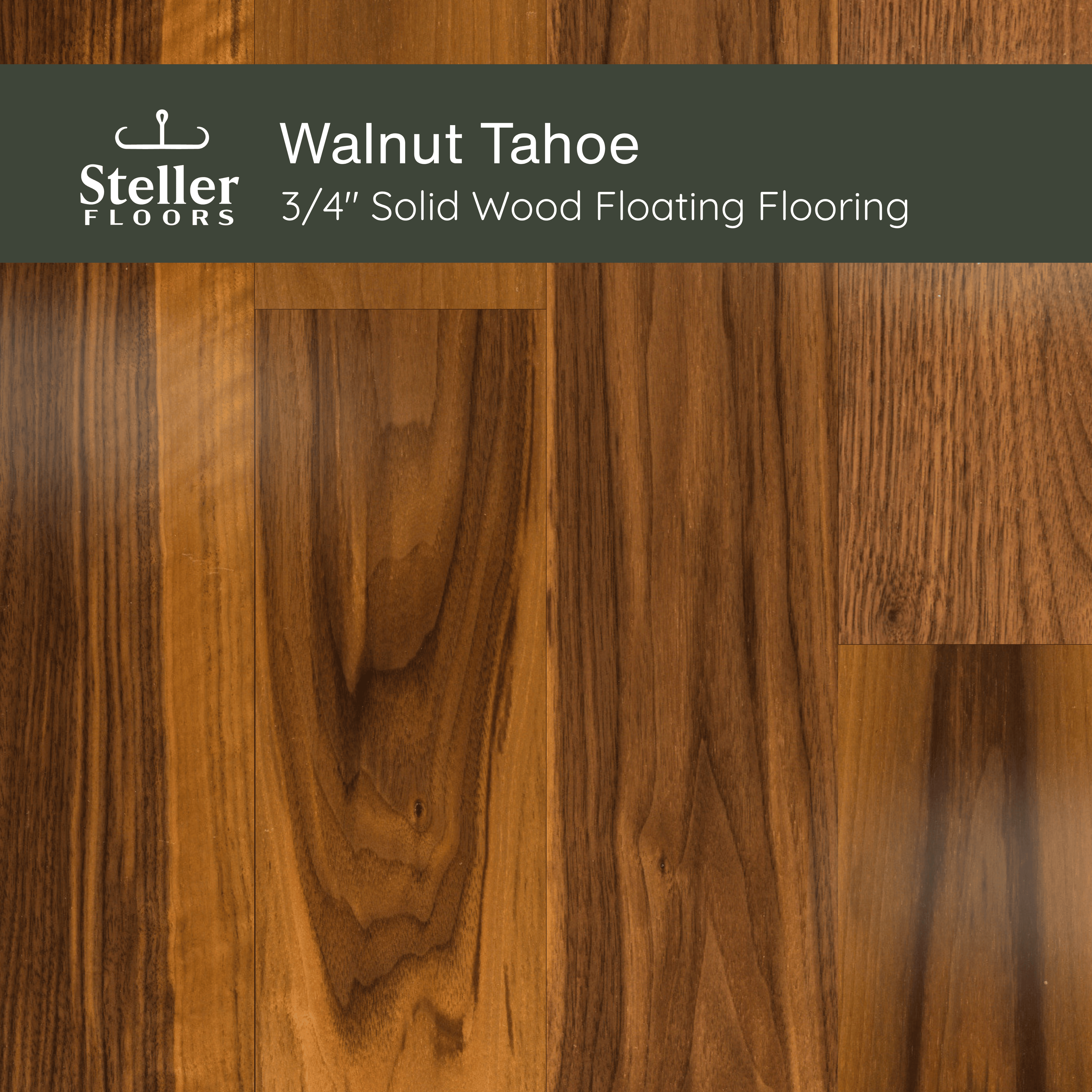Walnut Tahoe by Steller Floors - Sample 3-Pack - Includes Clips & Free Shipping