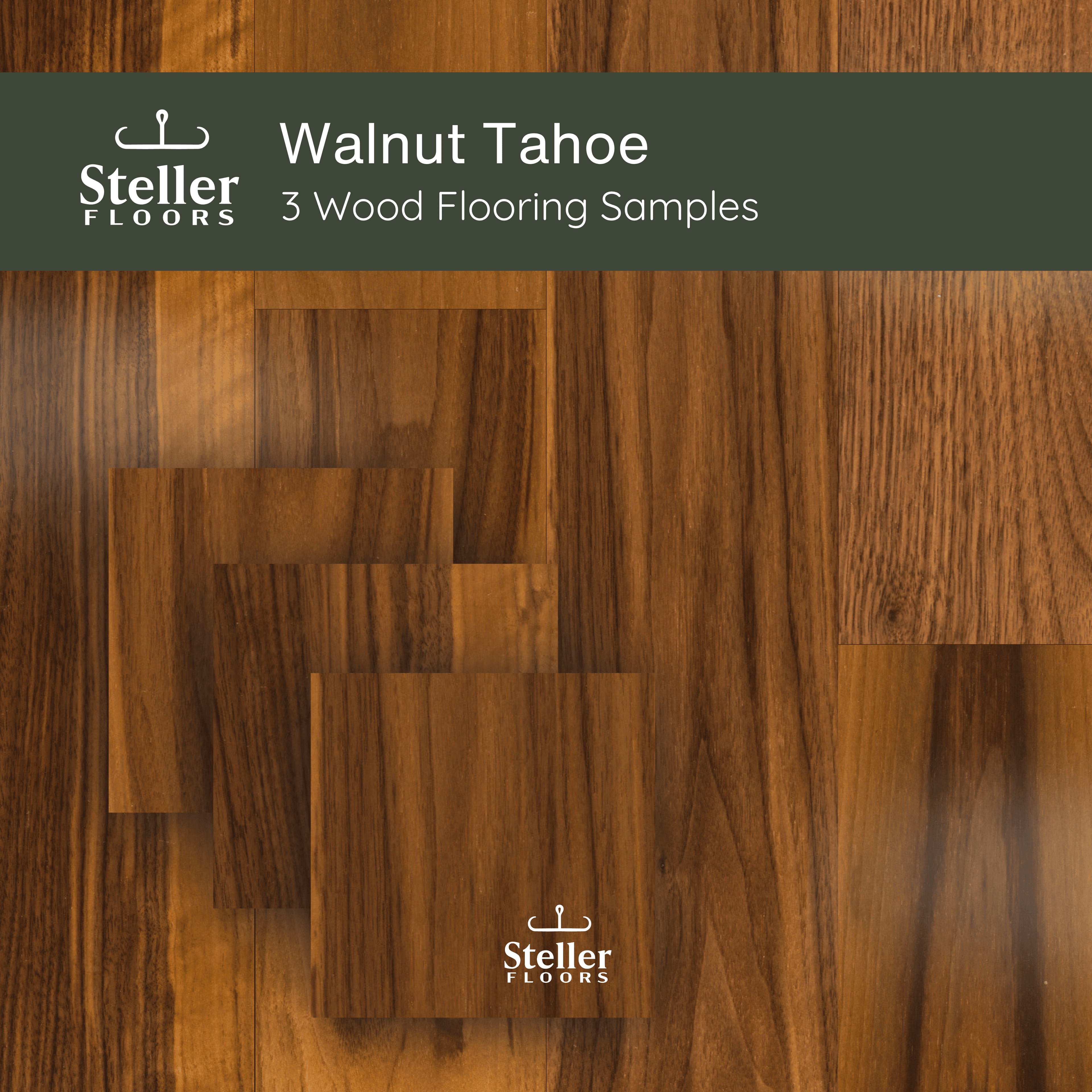 Walnut Tahoe by Steller Floors - Sample 3-Pack - Includes Clips & Free Shipping
