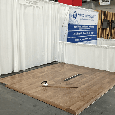 Steller Resuseable Expo Flooring in Dublin Hard Maple - Greenbuild San Francisco
