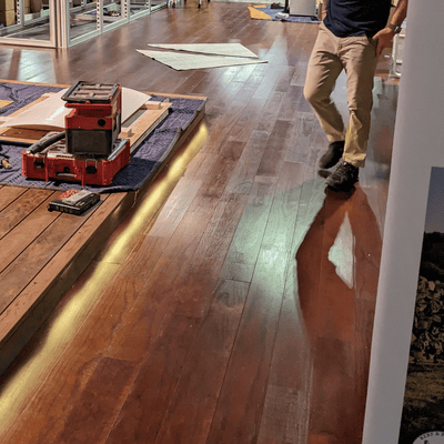 Steller Resuseable Expo Flooring with Kebony - Compliant for Standing
