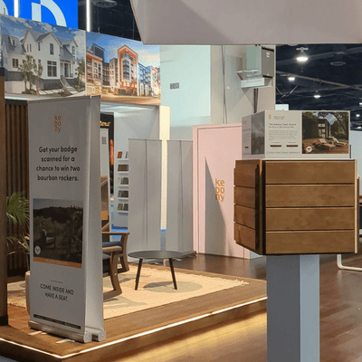 Steller Resuseable Expo Flooring with Kebony - Wooden Transition to Zero