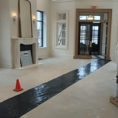Steller Luxury Retail Herringbone Walnut Over Concrete 2