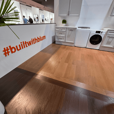 Steller Resuseable Expo Flooring Color Blocked - 4000 sqft KBIS Las Vegas