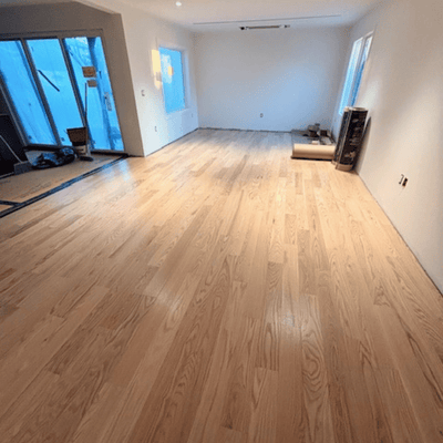 Professional Remodel with Steller Floors - American Oak Newcastle - Solid Wood Living Room