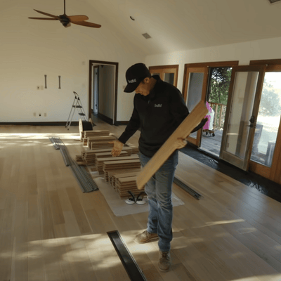 Professional Remodel - White Oak Quincy with Custom Flat Finish - Solid Wood that Floats - Meeting with Matt Risigner