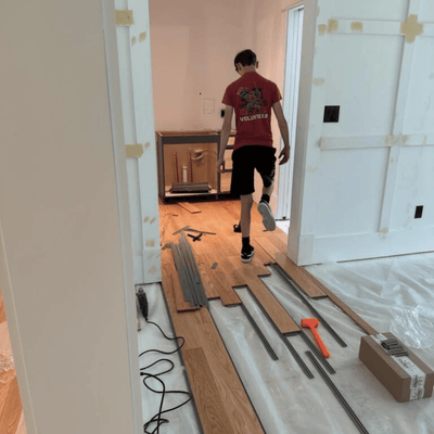 Steller Floating Solid Wood Floors in New Build Residential - American Oak Tacoma - Hallway