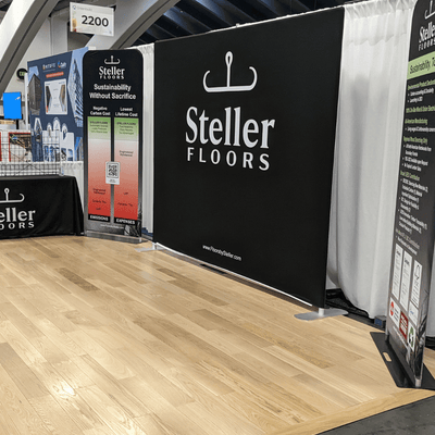 Steller Resuseable Expo Flooring in Bristol Oak - Greenbuild San Francisco